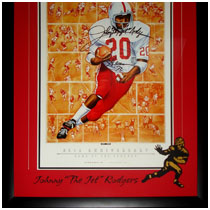 Johnny "The Jet" Rodgers - 1971 Heisman Trophy Winner - Autographed Poster