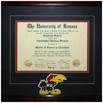 The University of Kansas - Masters Degree with Old-School Logo