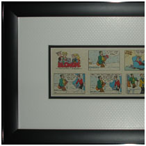 Blondie Golf Related Comic Strip - Featuring Golf Ball Textured Mat Board