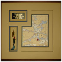 Muskellunge Trophy Fish Description - Lure, Plaque and Map