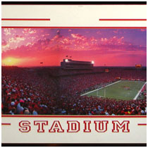 University of Nebraska - Memorial Stadium Print - Night