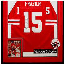 Tommie Frazier - 1995 Heisman Trophy Runner-Up - Nebraska Cornhuskers - Autographed Photo & Autographed Football Jersey